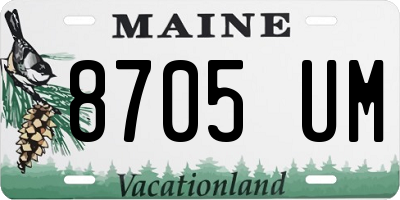 ME license plate 8705UM