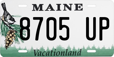 ME license plate 8705UP