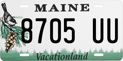 ME license plate 8705UU