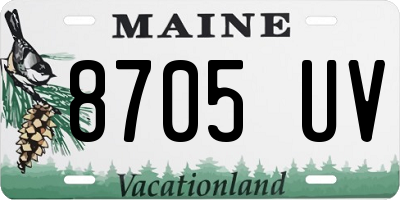 ME license plate 8705UV