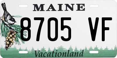ME license plate 8705VF