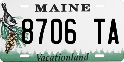 ME license plate 8706TA