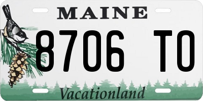 ME license plate 8706TO
