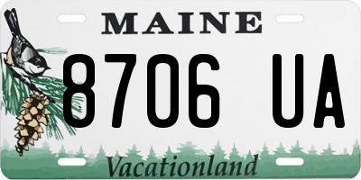 ME license plate 8706UA