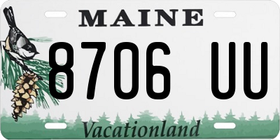 ME license plate 8706UU