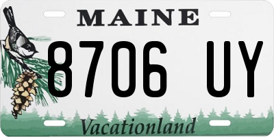 ME license plate 8706UY