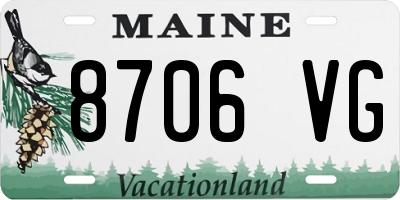 ME license plate 8706VG