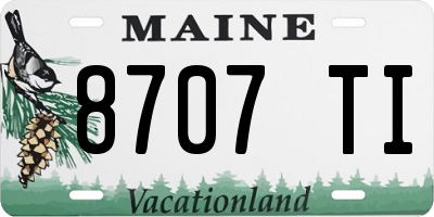 ME license plate 8707TI