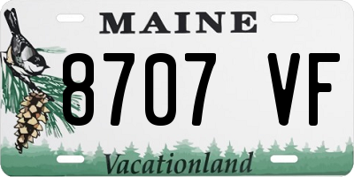 ME license plate 8707VF