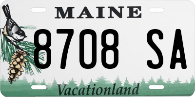 ME license plate 8708SA