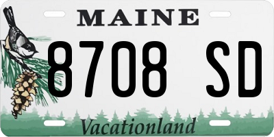 ME license plate 8708SD