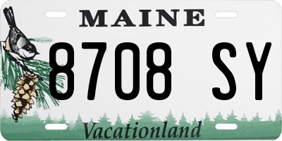 ME license plate 8708SY