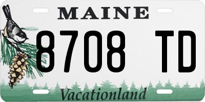 ME license plate 8708TD
