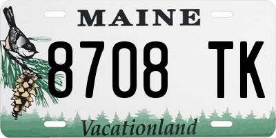 ME license plate 8708TK