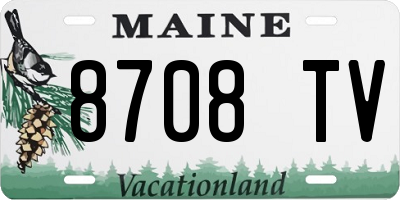 ME license plate 8708TV