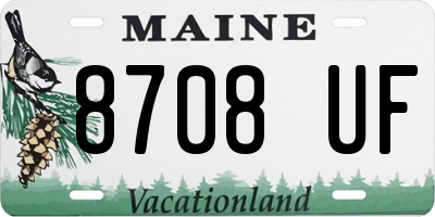 ME license plate 8708UF