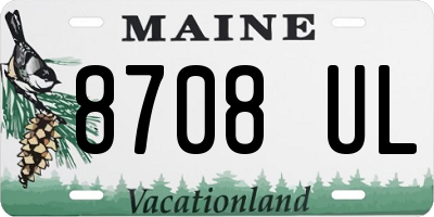 ME license plate 8708UL