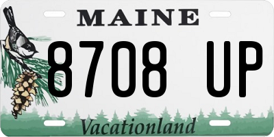 ME license plate 8708UP