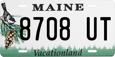 ME license plate 8708UT