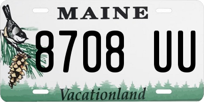 ME license plate 8708UU