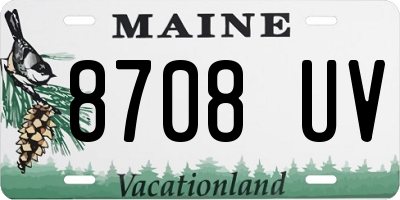 ME license plate 8708UV