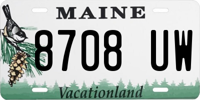 ME license plate 8708UW