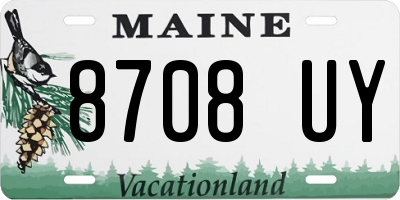 ME license plate 8708UY