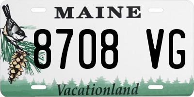 ME license plate 8708VG