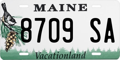 ME license plate 8709SA