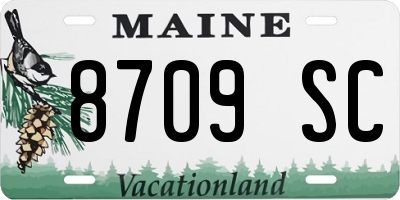 ME license plate 8709SC