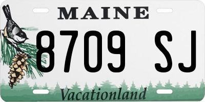 ME license plate 8709SJ