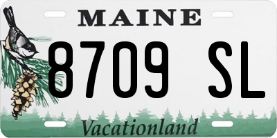 ME license plate 8709SL