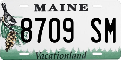 ME license plate 8709SM