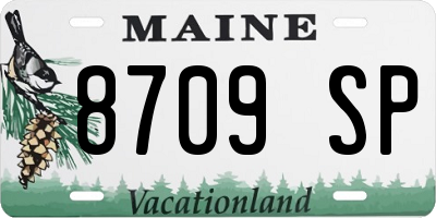 ME license plate 8709SP