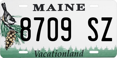ME license plate 8709SZ