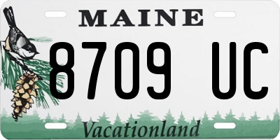 ME license plate 8709UC