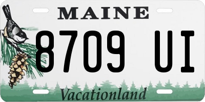 ME license plate 8709UI