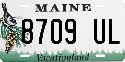 ME license plate 8709UL