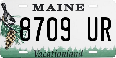 ME license plate 8709UR