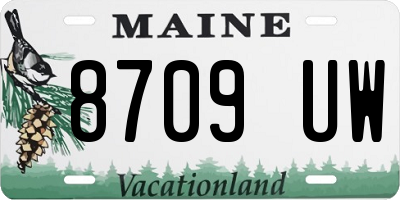 ME license plate 8709UW