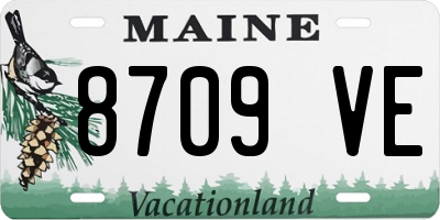 ME license plate 8709VE