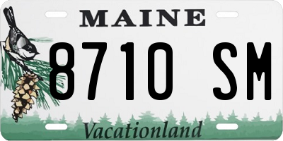 ME license plate 8710SM