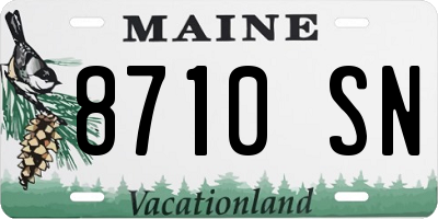 ME license plate 8710SN
