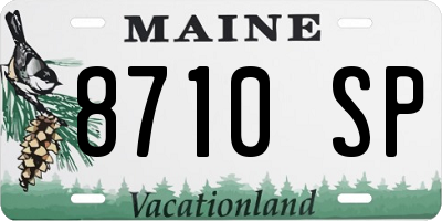 ME license plate 8710SP