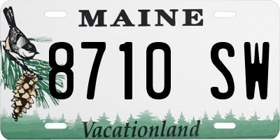ME license plate 8710SW