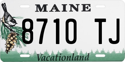 ME license plate 8710TJ