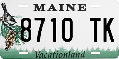 ME license plate 8710TK
