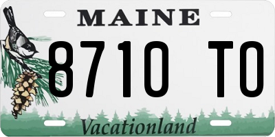 ME license plate 8710TO