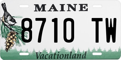 ME license plate 8710TW