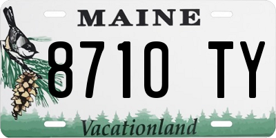 ME license plate 8710TY
